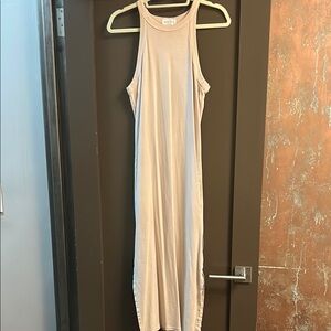Bella Dahl Cream Ribbed Bodycon Maxi Dress